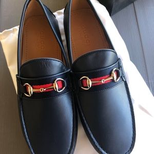 Gucci Moccasin Shoes Driver Leather man blue
